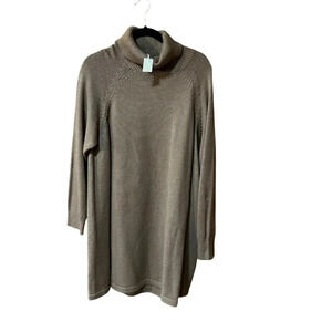 BluIvy Knit Chunky Turtleneck Sweater Oversized Pullover Dress- Size M/L- NWT